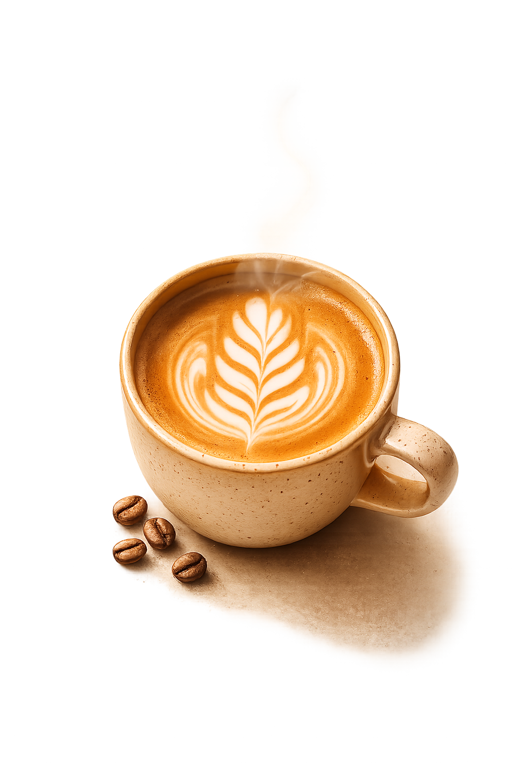 A beautifully crafted latte art coffee cup served at Richh Street Coffee, NIBM, Pune